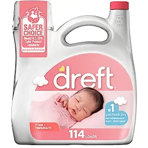 Dreft Stage 1: Newborn Baby Liquid Laundry Detergent 114 loads 165 fl oz - Laundry Detergent Liquid, 114 Loads