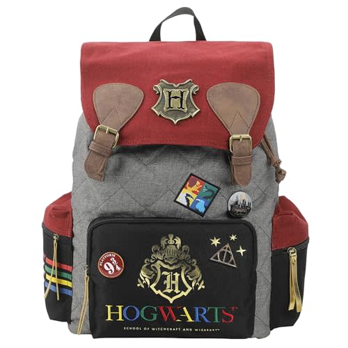 Bioworld Harry Potter Hogwarts Decals 17" Rucksack Backpack