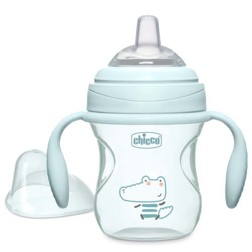 Chicco 7oz. Silicone Spout Transition Sippy Cup, 4m+ - Sage, New