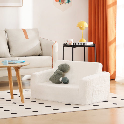 Isabelle & Max™ Kids Sofa, Extra Wide 2 In 1 Kids Fold Out Chair Convertible Sofa To Lounger & Reviews | Wayfair