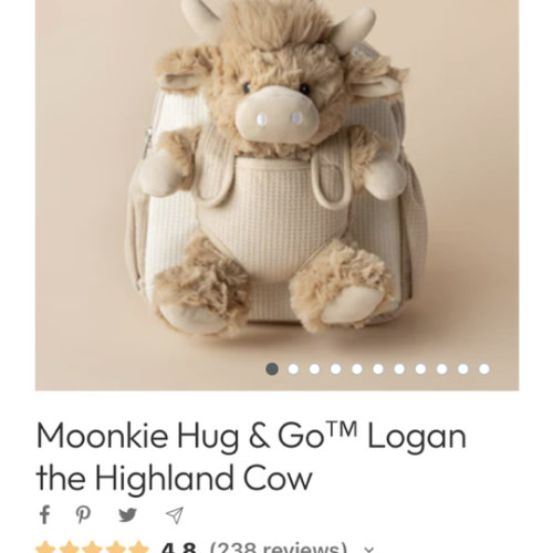 Moonkie Hug & Go™ Logan the Highland Cow
