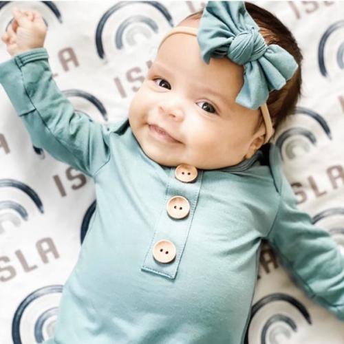 Jade Bamboo Knotted Gown & Hat | Caden Lane