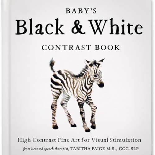 Baby's Black and White Contrast Book: High-Contrast Art for Visual Stimulation at Tummy Time (Tabitha Paige Children's Book Series)