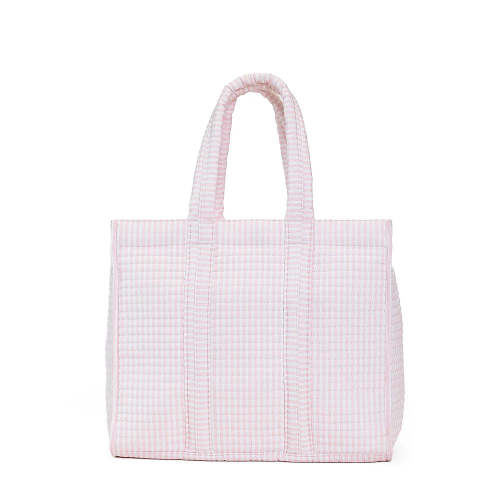 Quilted Go Go Tote Pimlico Stripe Light Pink by TRVL Design | Lila & Hayes