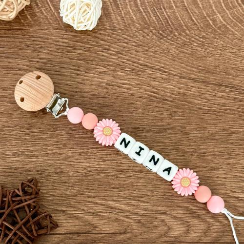 Personalized Pacifier Clip, Custom Dummy Clip, Pacifier Holder, Soother Clip, Custom Binky Clip, Baby Shower Gift, Baby Gift, Newborn Gift