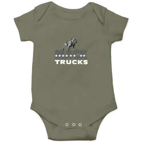 Retro-Mack-Logo-Distressed-Pullover-Hoodie Baby Onesies Kids's Short Sleeve Onesie 12M Military green sold by Joyf Rosario | SKU 1774328349 | Printerval