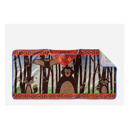 WOODLAND NEIGHBORS HOODED TOWEL
