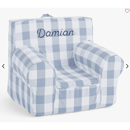 Kids Anywhere Chair®, Chambray Blue Twill with Buffalo Check