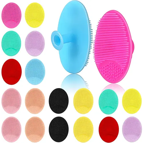 20PCS Face Scrubber,Silicone Facial Cleansing Brush Face Exfoliator pads Face Scrub brush for skin facial scrubber facial cleanser brush