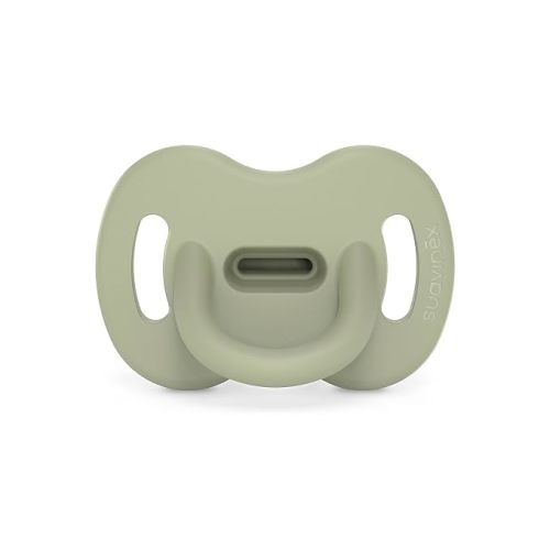 Color Essence SX PRO Silicone Baby Pacifier 1Pk, Made with 100% Soft Silicone, Baby Essentials Perfect for Breastfeeding Babies, Designed in Spain, 0-6 Mths, Jungle Green
