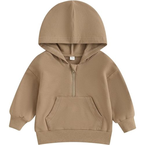 Ledy Champswiin Unisex Baby Boy Girl Clothes Hooded Sweatshirts Solid Color Long Sleeve Hoodies Toddler Top