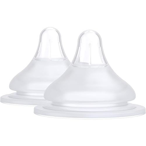 RealFeel Baby Bottle Nipples for BuubiBottle by Quark - Silicone Anti Colic Nipples Simulate Breastfeeding for Easy Transitions - BPA-Free, PVC-Free, Toxin-Free (Slow Flow (0+ Months))