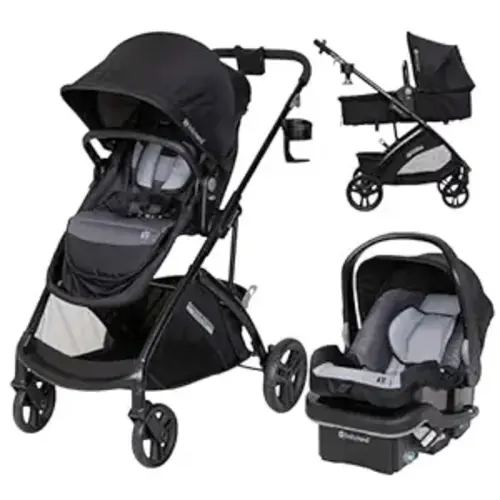 Baby Trend Passport® Switch 6-in-1 Modular Stroller Travel System with EZ-Lift™ Plus Infant Car Seat, Dash Black