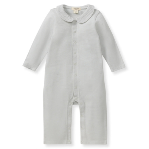 Muslin Collar Baby Boy Blue Jumpsuit – Burt's Bees Baby