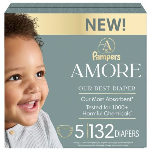 Amore by Pampers eComm Pack Disposable Diapers - Size 5 - 132ct