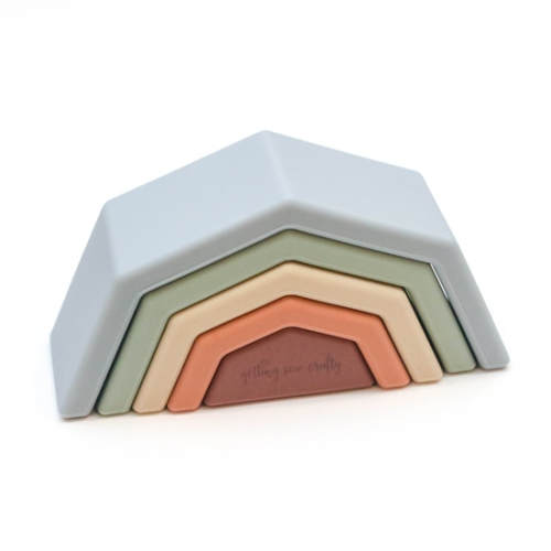 Silicone Stacker Toy: Rainbow | Love, Nathanael Baby Boutique