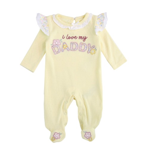Baby Starters® Love My Daddy Floral Footie (Baby Girl) at Von Maur