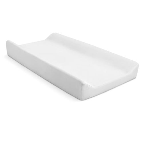 Delta Children Crib and Changer Changing Pad and Plush Cover - Works with Crib and Changers - Machine Washable Cover. Waterproof, White