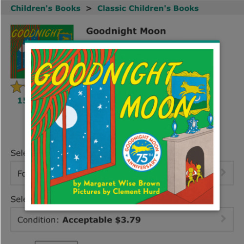 Goodnight Moon book by Margaret Wise Brown
