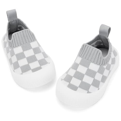 BACSAC Baby Toddler Unisex Infant Shoes Boys Girls Beige Mesh Breathable Non-Slip Soles 6-36 Months