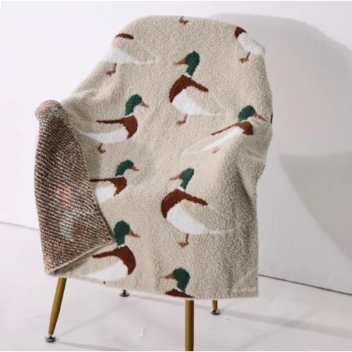 Chenille Baby Blanket - Mallard Duck Print | Velvet Fawn