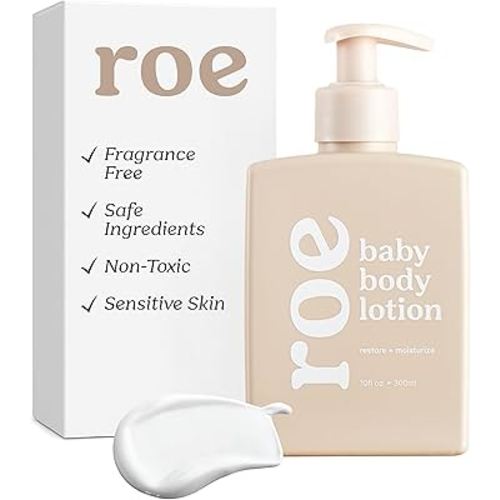 Roe Wellness- Baby Lotion Moisturizer Fragrance-Free | Great For Sensitive Skin Lightweight Moisturizing Lotion | For Babies, Infants, Kids and More