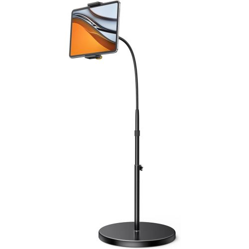 Lamicall Tablet Floor Stand Holder - Gooseneck Tablet Mount for Bed, 63" Adjustable Height & 10.6lb Stable Base, for 4.7-13" Tablets, iPad Pro 13/9.7, Air, Mini, Galaxy Tab, Kindle, Phones