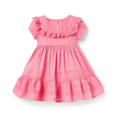 Girl Camellia Pink The Lace Trim Dress by Janie and Jack