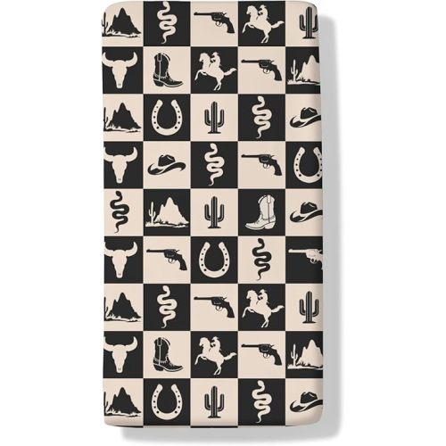 Amazon | Western Checkered Baby Crib Sheets