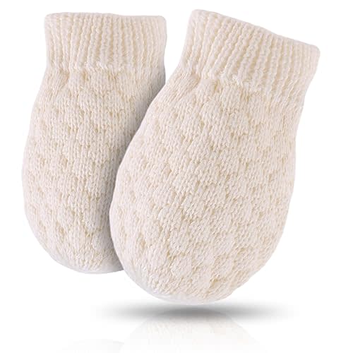 Baby Knit Mittens Winter Boy Girl Gloves for Infant Toddler | Double Layer with Cotton Lined,Soft & Warm,2 Sizes Fit 0-1 Years/1-3 Years,Suitable for Daily Wear