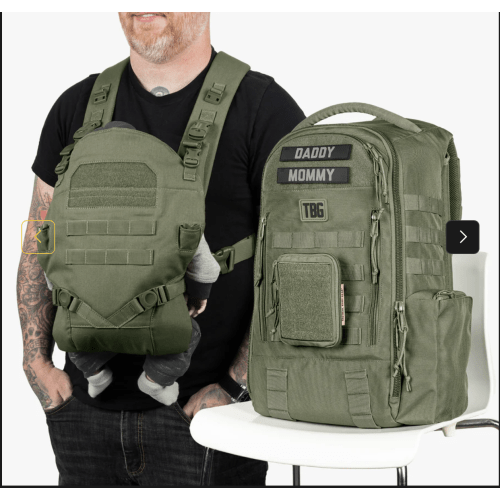 Daypack Diaper Bag + Baby Carrier Bundle – Tactical Baby Gear-- GREEN