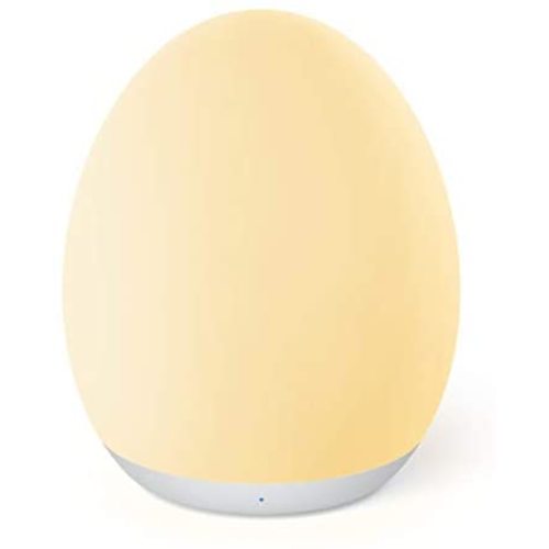 JolyWell Night Light for Kids with Color Changing Mode & Dimming Function, Rechargeable Baby Egg Night Light with 1 Hour Timer&Touch Control, up to 100H, White
