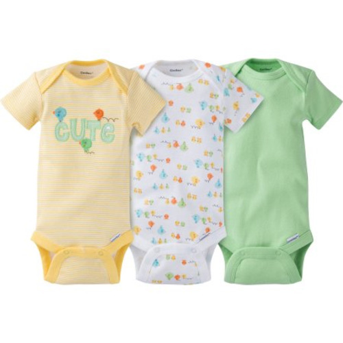 Newborn Baby Boy or Girl Unisex Onesies Bodysuits Assorted, 3-Pack