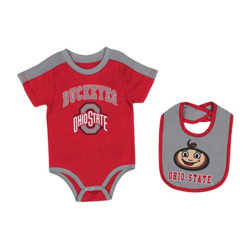 Ohio State Buckeyes Colosseum Newborn & Infant Encore Bodysuit & Bib Set - Scarlet