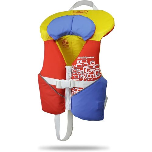Stohlquist Infant Life Jacket, US Coast Guard Approved, Type II Life Vest (20-30 lbs) for Babies and Toddlers, Support Collar with Grab Handle, PFD for Pools, Lakes and Boating
