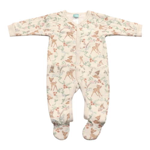 Magic Threadz Disney Clothes Baby Girls Quilted Footie Coveralls Winnie the Pooh, Bambi and Marie Printed Onesie (0/3M-6/9M)
