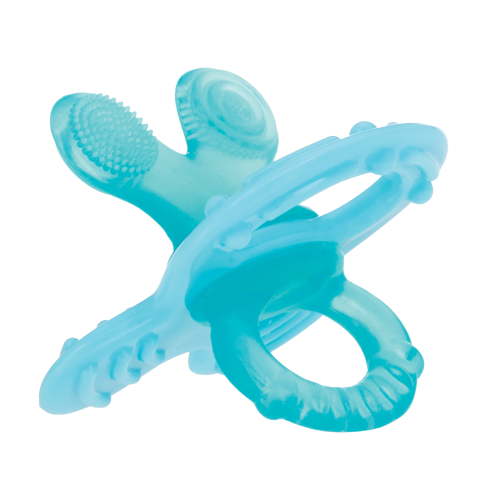 Nuby Chewbies Soft Silicone Gum Massaging Teether for Babies, Aqua