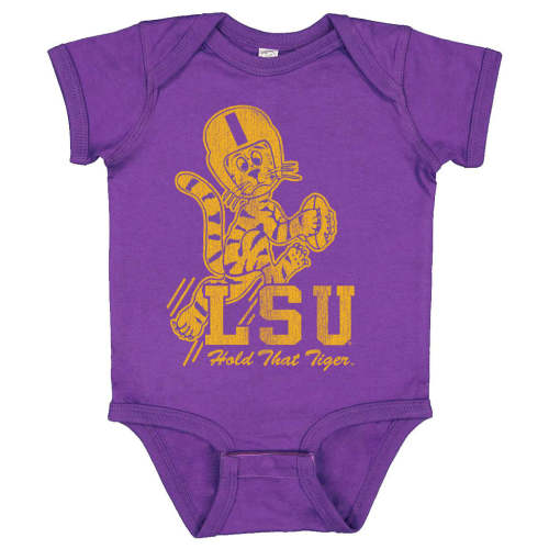 B&B Dry Goods LSU Tigers Hold That Tiger Onesie - Purple