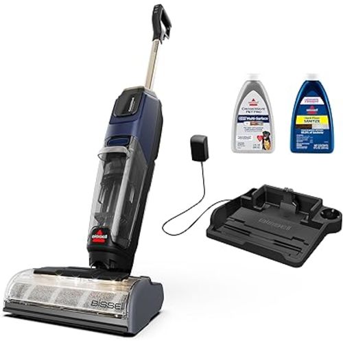 Bissell CrossWave HydroScrub Cordless Wet Dry Vacuum Mop, Floor Cleaner with ZeroGap Edge Cleaning & FurFinder Headlights, 45-Minute Runtime for Hard Floors & Area Rugs, 4275F
