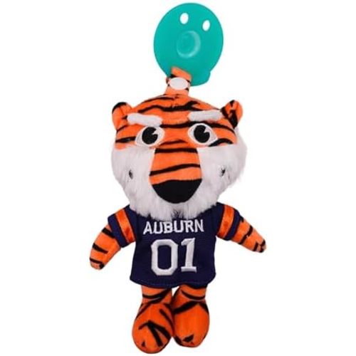 Gamezies Baby Boy and Girl Silicone Pacifier with College Mascot Removable, Washable Plush Toy CPSIA Tested, BPA-Free 0-6 Months (Auburn)