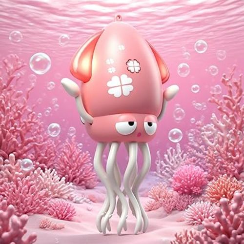 Electric Dancing Octopus Toy with Led Light and Music, Kids Electric Crawling Octopus Tummy Time Toys, Rechargeable Interactive Sensory Toys for Christmas Birthday Gift (Pink)