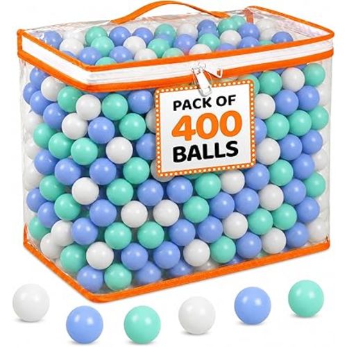 Ball Pit Balls - Toys for Toddlers - Reusable Storage Bag - Bright Colors
