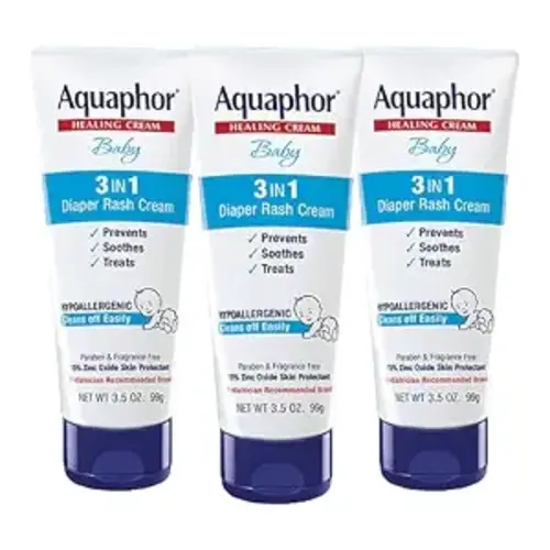Aquaphor Baby Diaper Rash Cream with Zinc Oxide, Multipack, 3 x 3.5 OZ