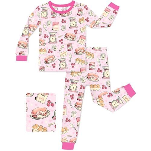 Bamboo Viscose Toddler Girls Kids Pajamas Unicorn Mermaid Pjs Long Sleeve Snug fit 12M-8Y 2pcs Soft Jammies