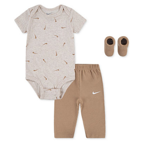 Baby Boy Bodysuit, Waffle Pants & Socks, 3 Piece Gift Set