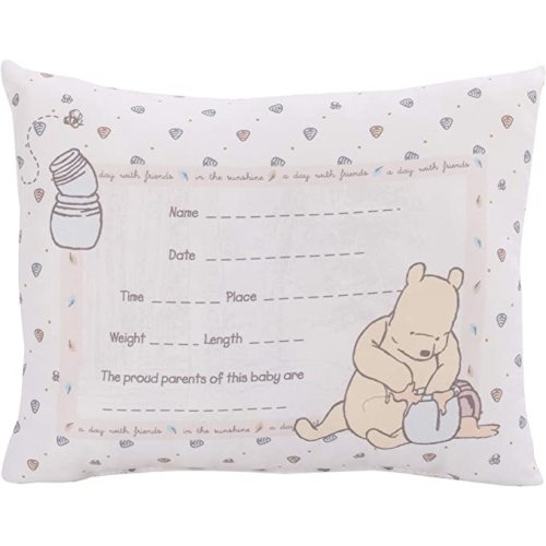 Disney Winnie The Pooh Decorative Keepsake Pillow - Personalized Pillow, Ivory, Blue, Yellow (6404709P)