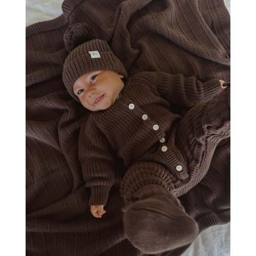 CLASSIC KNIT ROMPER ESPRESSO