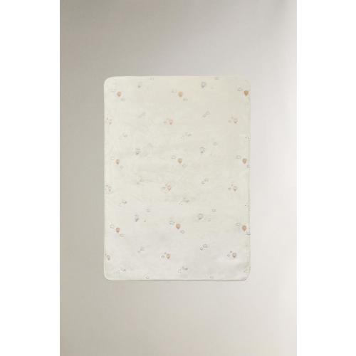 EMBROIDERED BALLOON BABY FLEECE BLANKET