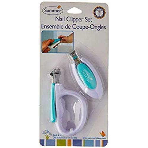 Summer Nail Clipper Set, Teal/White