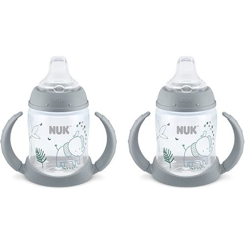 NUK Learner 5 ounce Sippy Cup, Elephant Pack of 2
